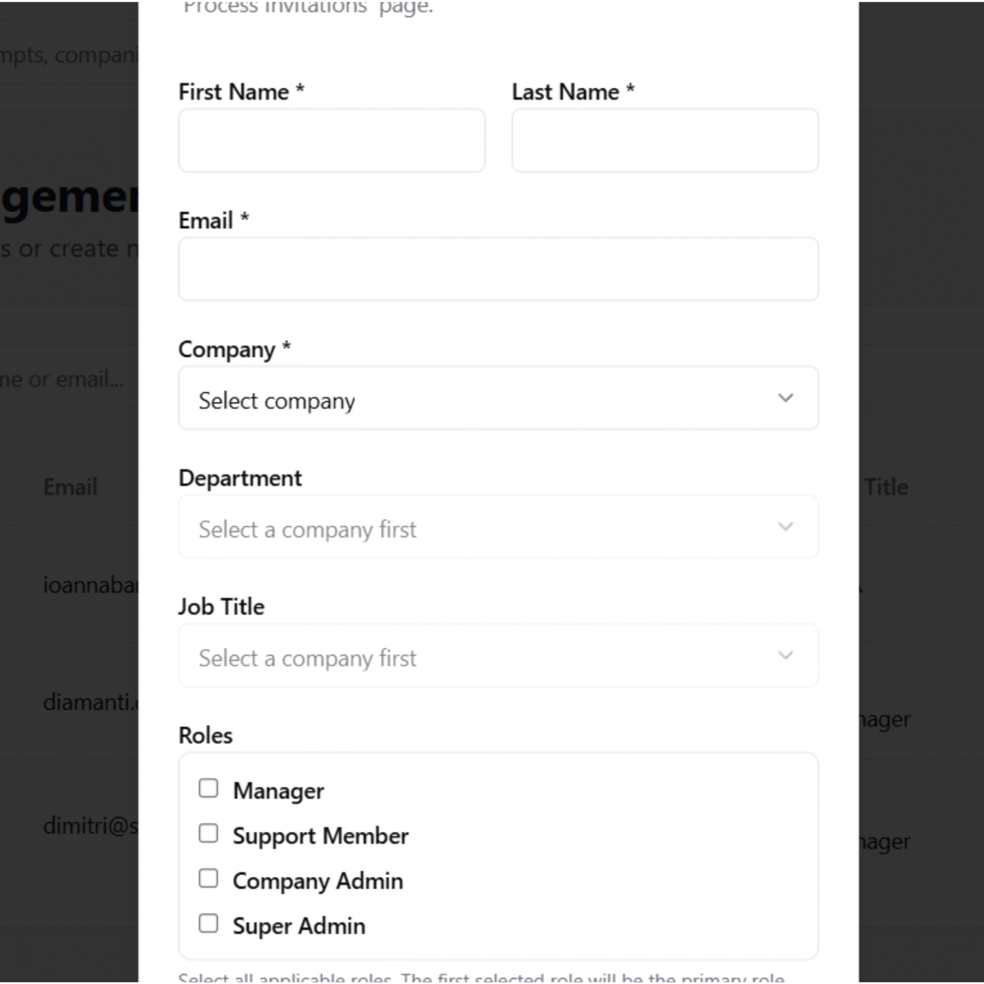 sentience - user registration